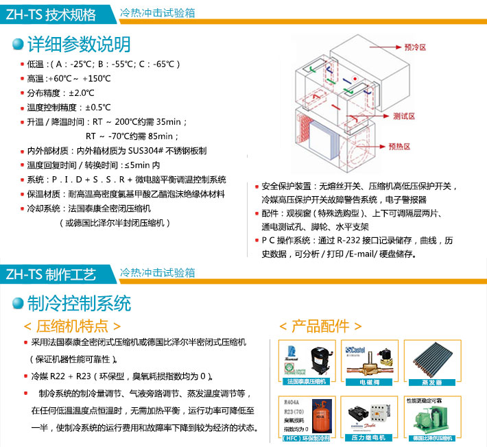 大型冷热冲击试验箱技术规格说明